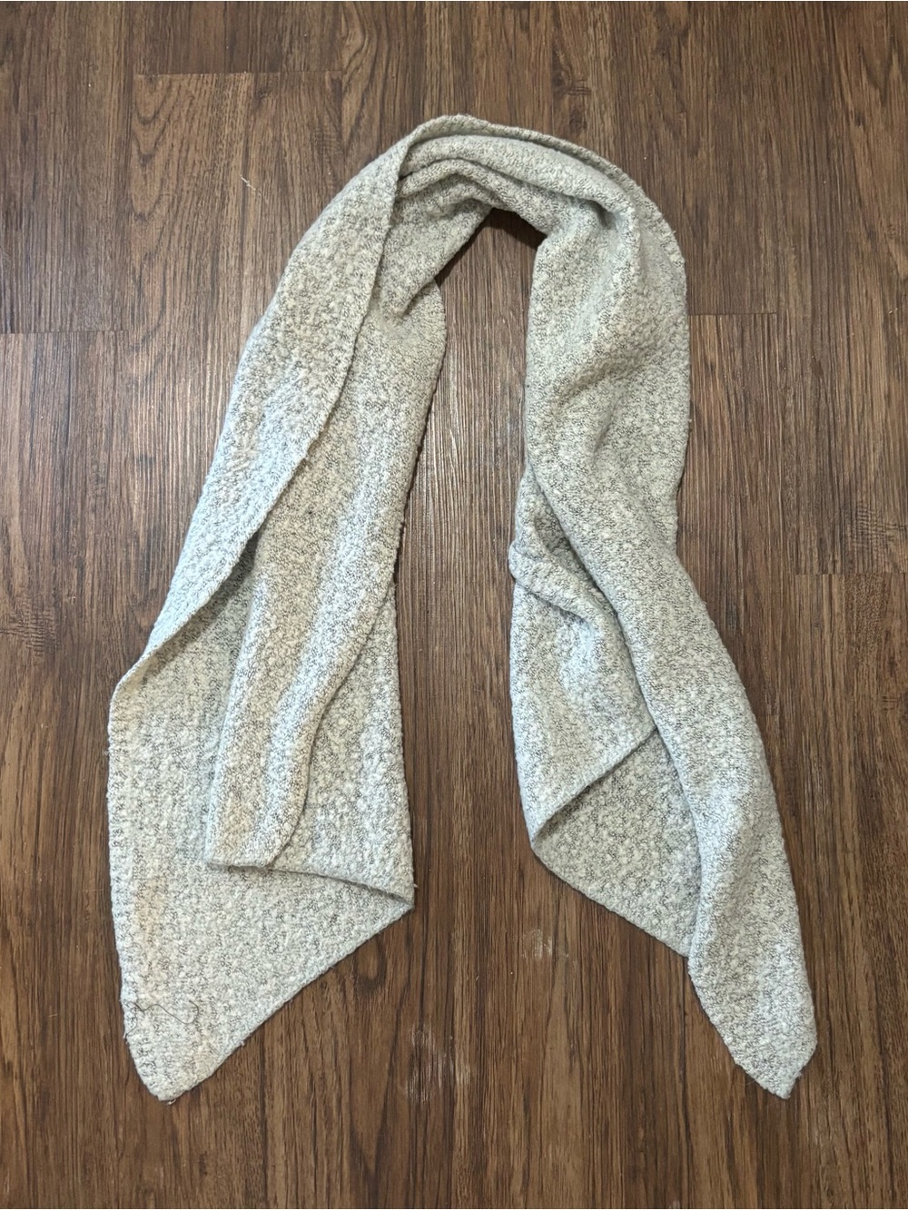 Altar’d State Gray Marled Bouclé Knit Scarf 36” Cozy Soft Textured Wrap